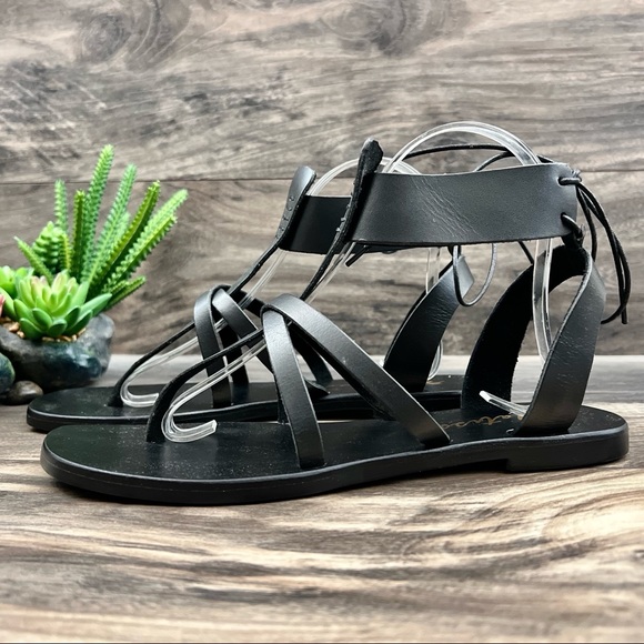 NIB Matisse Sunnie Gladiator Leather Sandal Black - Picture 6 of 16